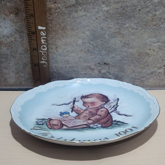 Schmid Hummel Christmas 1991 A Message From Above Decorative Wall Hanging Plate - Picture 7 of 11